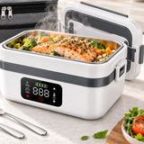 Illustration d'un repas dans une lunch box NOMADE blanche et grise